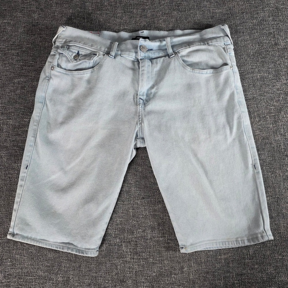 True Religion Rocco Relaxed Skinny Denim Shorts Light Wash Mens 34 52555-00